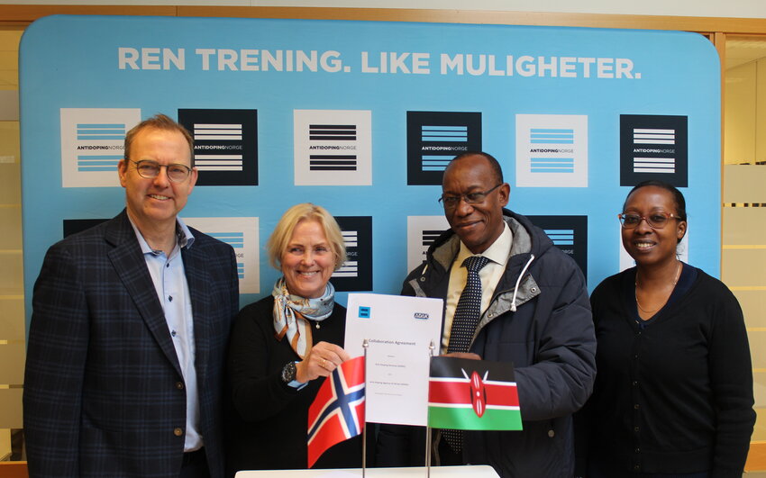 Antidoping Norge og Antidoping Kenya med signert avtale